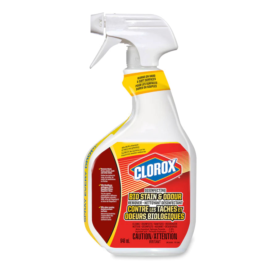 01693 CLOROX BIOSTAIN & ODOR REMOV SPRAY 946ML 9/CS