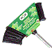 14" Spartan Premium Curved Magnetic Broom w/ 48" Metal Handle - 4009