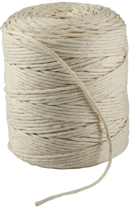 BUTCHER TWINE POLISHED 2R 1IB ROLL, CASE 5x10 BT2R-C