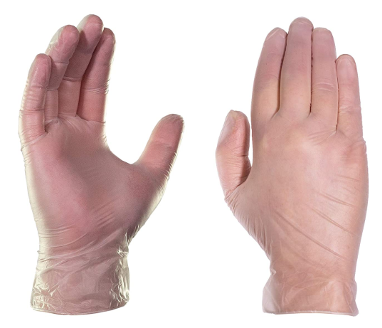 VINYL DISPOSABLE GLOVES POWDER FREE LARGE 10X100/CS