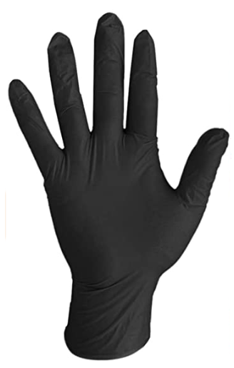 BLACK NITRILE GLOVE MEDIUM 10X100/CS