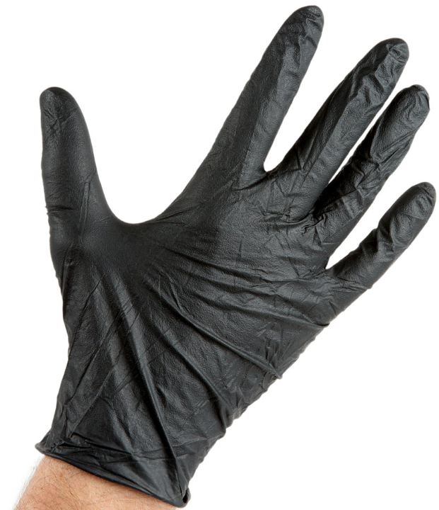 NITRILE POWER FREE LARGE 5.0 MIL BLACK GLOVE 100/BOX