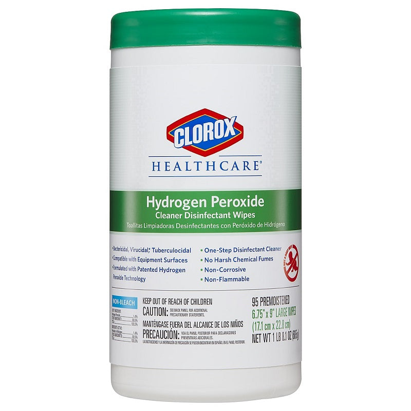 01456 HEALTHCARE PROFESSIONAL HYDROGEN PEROXIDE CLEANER WIPES 95 COUNT (6/CS)