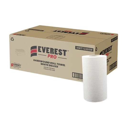 EVEREST PRO WHITE HARDWOUND TOWEL 12 /CS - HWT350W