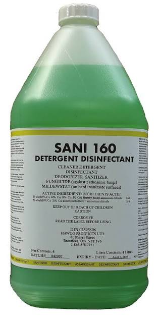 SANI 160 DETERGENT DISINFECTANT 4X4L H221-4