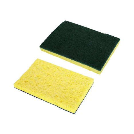 6"x4' Green/Yellow H.D. Foam Scrub Sponge 50 case - 7003