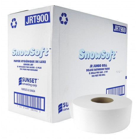 SUNSET Snow Soft JRT900 – Jumbo Toilet Tissue (8 Rolls/Case)