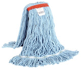 Syn-Pro® Synthetic Looped End Wet Mop Narrow Band Blue 12oz Bagged - 3012