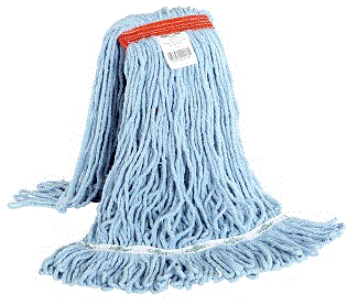 Syn-Pro® Synthetic Looped End Wet Mop Narrow Band Blue 32oz Bagged - 3092