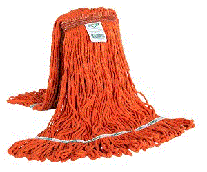 Syn-Pro® Synthetic Looped End Wet Mop Narrow Band Orange 16oz Bagged - 3090O