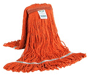 Syn-Pro® Synthetic Looped End Wet Mop Narrow Band Orange 24oz Bagged - 3092O