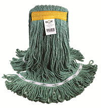 Syn-Pro® Synthetic Looped End Wet Mop Narrow Band Green 16oz Bagged - 3090G