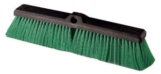 18" Plastic Block Pushbroom Medium GREEN  - 5055G