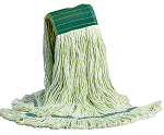 Syn-Pro® Synthetic Looped End Wet Mop Wide Band Green 16oz Bagged - 3050G