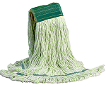 Syn-Pro® Synthetic Looped End Wet Mop Wide Band Green 20oz Bagged - 3051G