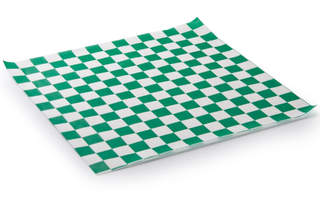 CHECKER BASKET LINER GREEN 12X12 2000/BDL