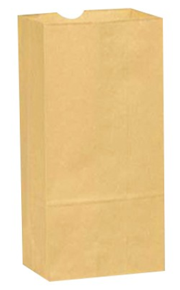 KRAFT PAPER BAG 8LB 500 PER BUNDLE