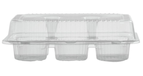 VEL-054 6 - MUFFIN LARGE CONTAINER PET 350 / CASE